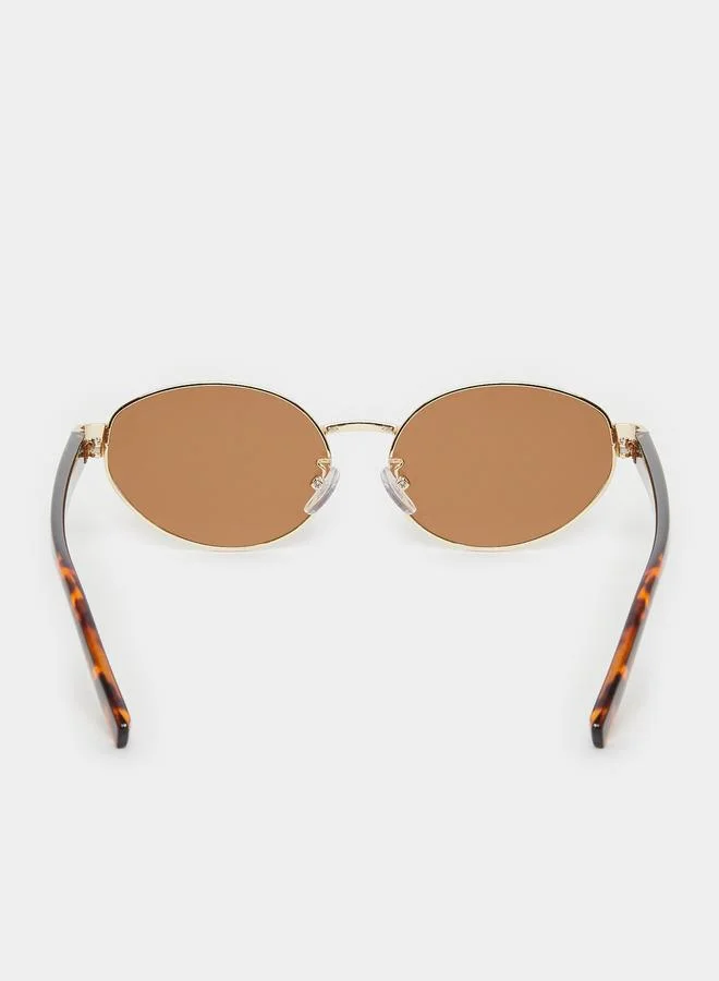 Styli Styli Tortoise Oval Sunglasses