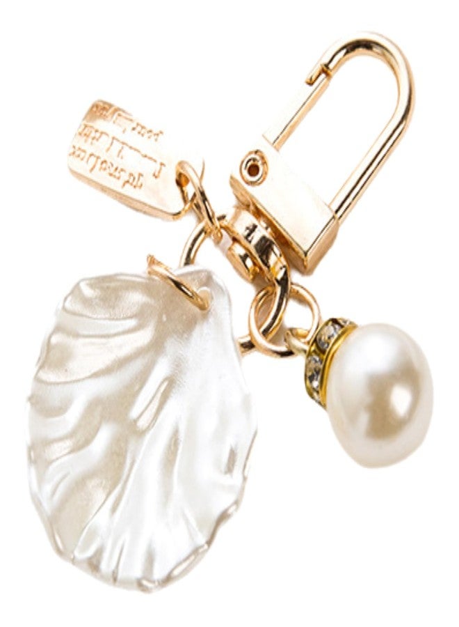 Pmeixcy 4Pcs Pearl Shell Keychain Set, Cute Ocean Beach Bag Charm - Durable Alloy Purse Charm for Handbags, Mobile Phone Decor, Ideal Gift for Women Girls Beach Lovers - Image 2