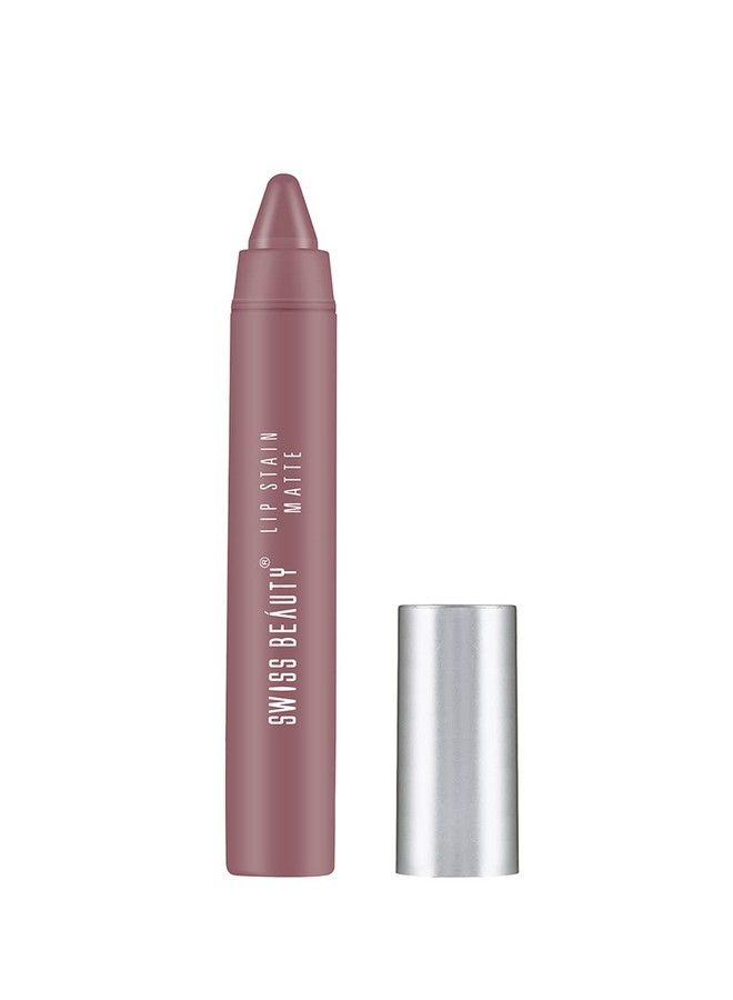 Swiss Beauty Stain Matte Lipstick; Long Lasting Hydrating & Lightweight Lipstick; Hot Nude 3.4Gm| - Image 2