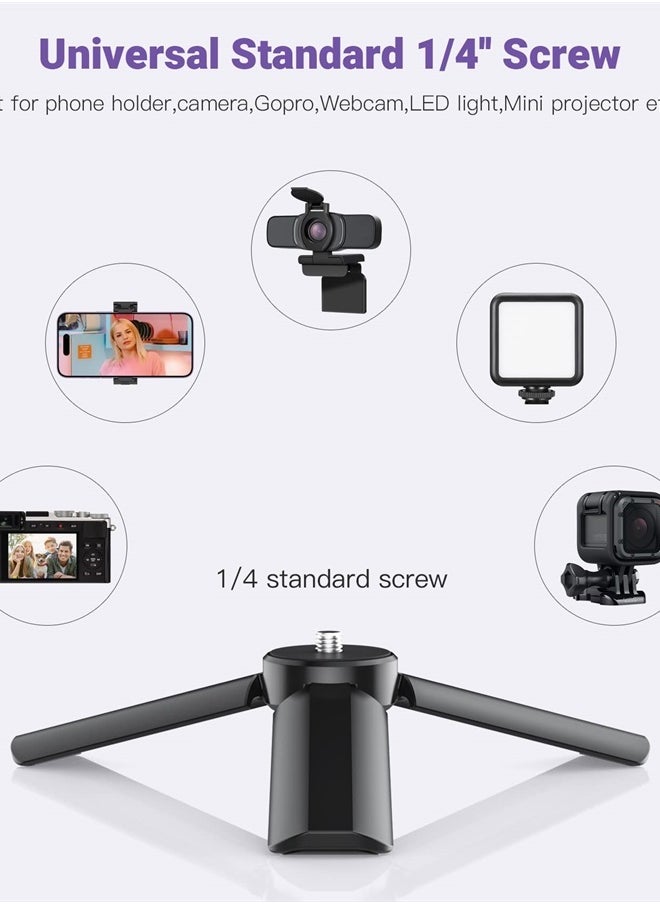 Anozer - Mini Tripod, Anozer Small Tripod with Universal Phone Holder & Cold Shoe, Lightweight Phone Tripod Stand Compatible with iPhone 14 Pro Max/14 Pro, Travel Tripod for Camera/GoPro/Webcam/Mini Projector - Image 1