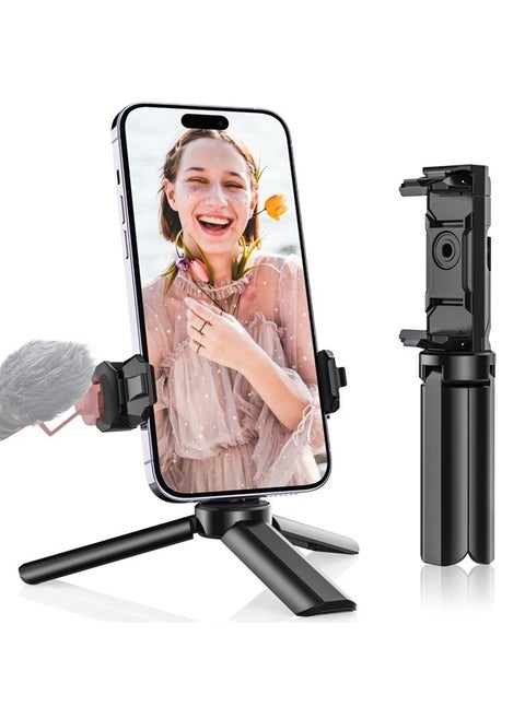 Mini Tripod, Anozer Small Tripod with Universal Phone Holder & Cold Shoe, Lightweight Phone Tripod Stand Compatible with iPhone 14 Pro Max/14 Pro, Travel Tripod for Camera/GoPro/Webcam/Mini Projector