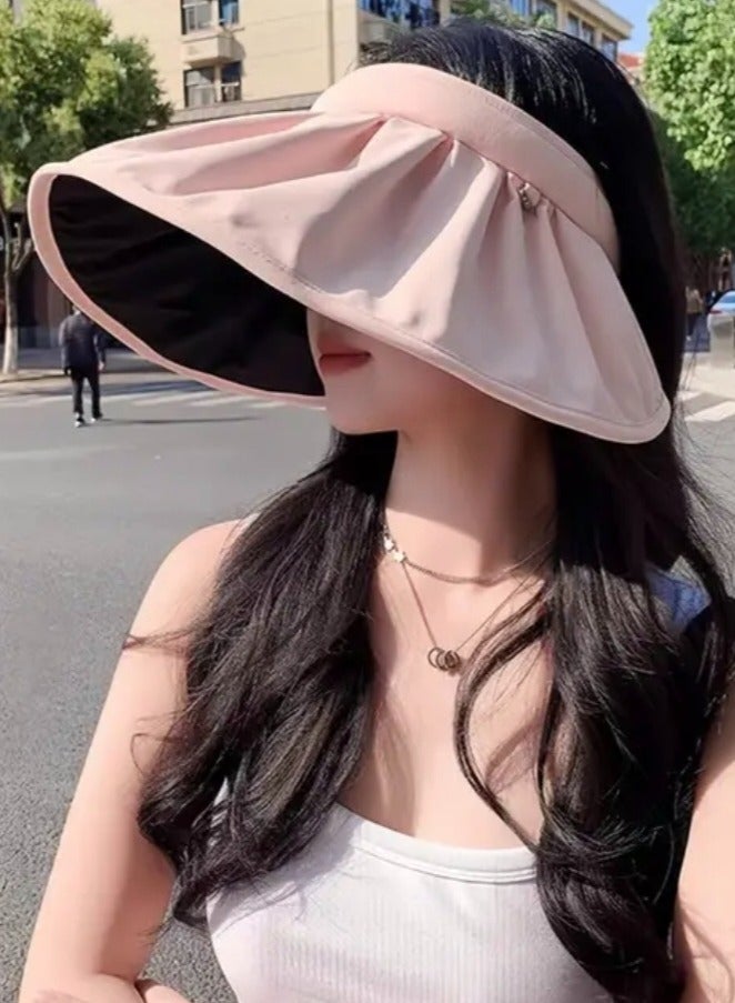 Etertoyle Large Brim Sun Hat UV Protection Foldable Visor Cap for Outdoor Trip - Image 1