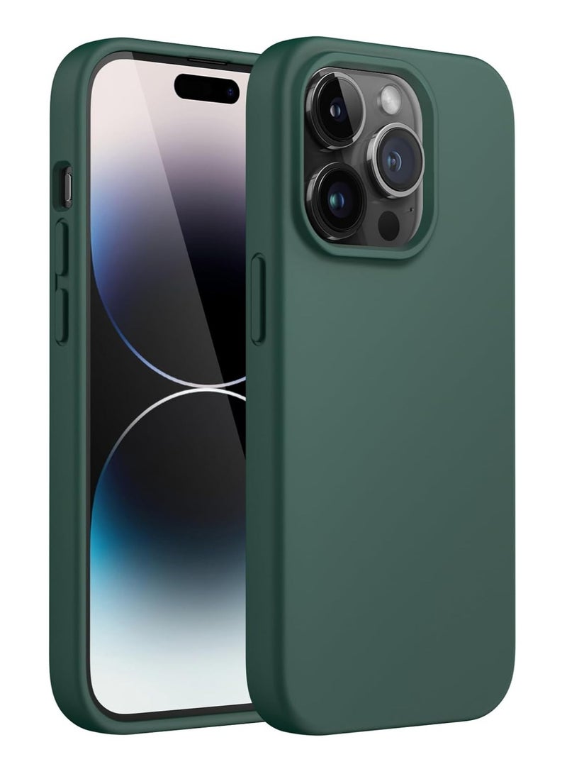 DUSALA iPhone 14 Pro Max Case, Liquid Silicone Phone Case for iPhone 14 Pro Max 6.7 Inch, Colorful Silky-Soft Protective Cover (Green) - Image 1