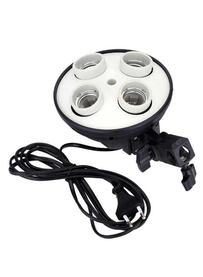 نيبمينينت محول 4 في 1 حامل مصابيح إضاءة كهربائية بمقبس أسود/ أبيض - Image 1