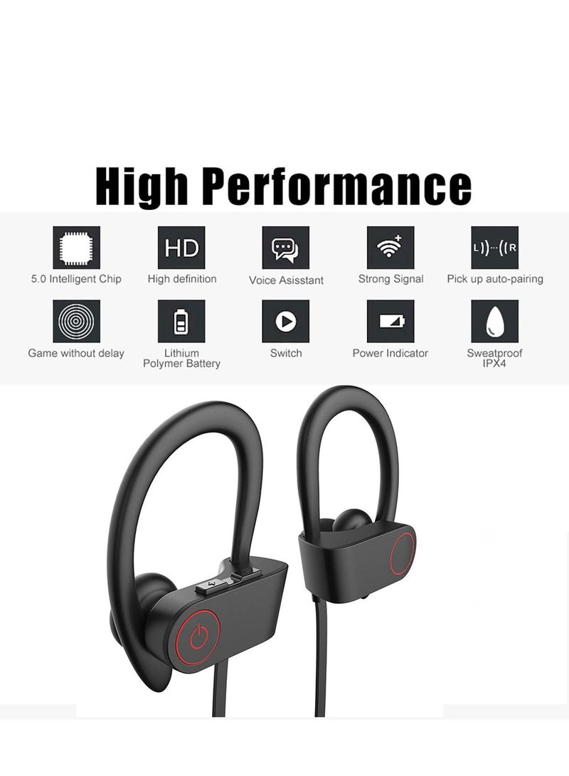 Bluetooth Wireless Headphones,  in Ear Bluetooth Headphones, Sports Earbuds for Gym Running 8 Hours Playtime Noise Cancelling Headsets