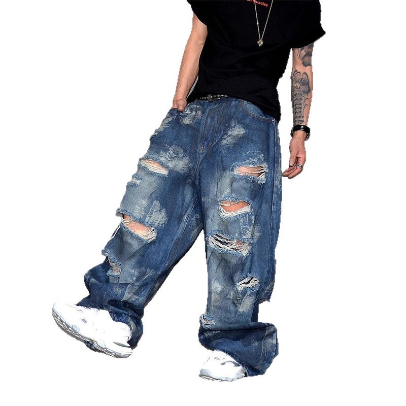 Unisex Casual Daily Denim Jeans - Image 5
