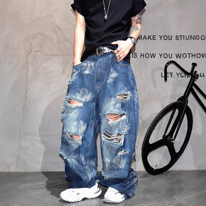 Unisex Casual Daily Denim Jeans - Image 1
