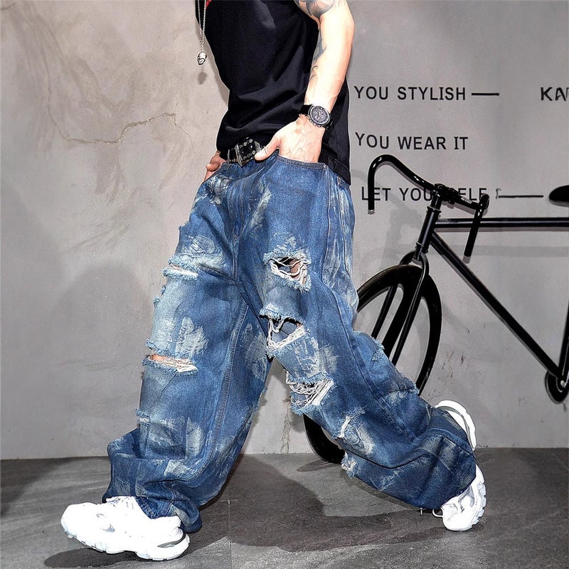 Unisex Casual Daily Denim Jeans - Image 2