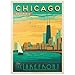 MyPuzzle.com MyPuzzle Chicago Lakefront Vintage Poster Premium 1000 Piece Jigsaw Puzzle for Adults - Image 2