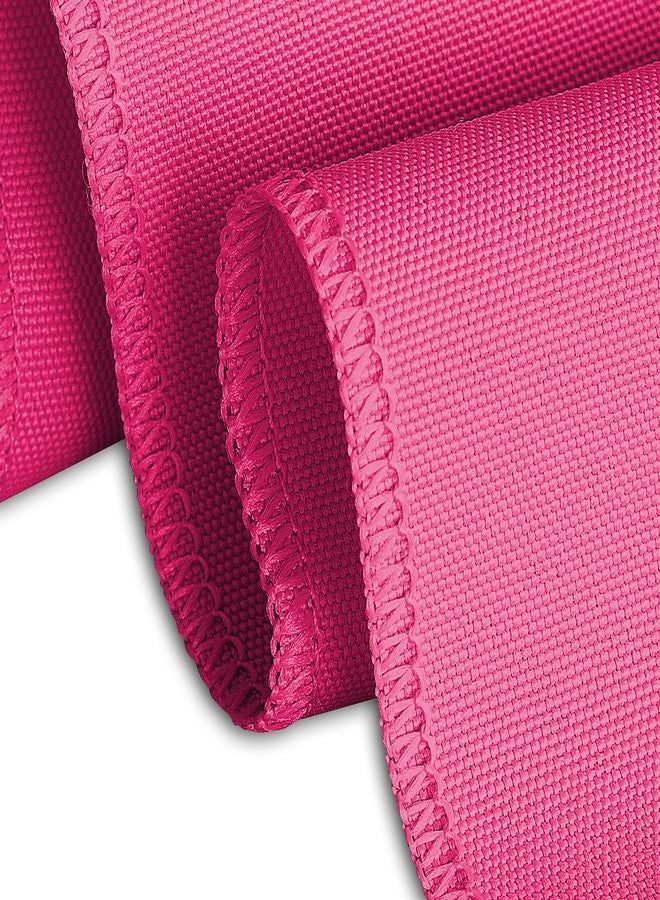 LTC LINENS LinenTablecloth Round Cotton-Feel Tablecloth, 90-Inch, Fuchsia, Pink - Image 2