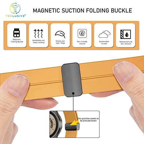 T TECLUSIVE Soft Silicone Strap Band with Magnetic Lock Compatible for Amazfit T-Rex/Amazfit T-Rex Pro | Adjustable Silicone Rubber Band with Installation Tools for T Rex Pro (Black) - Image 2