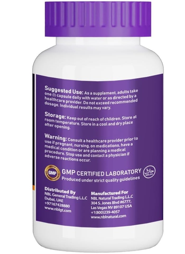 NBL Natural Organic Moringa 500mg, Energy, Metabolism, & Immune Support, 120 Capsules  - Image 3
