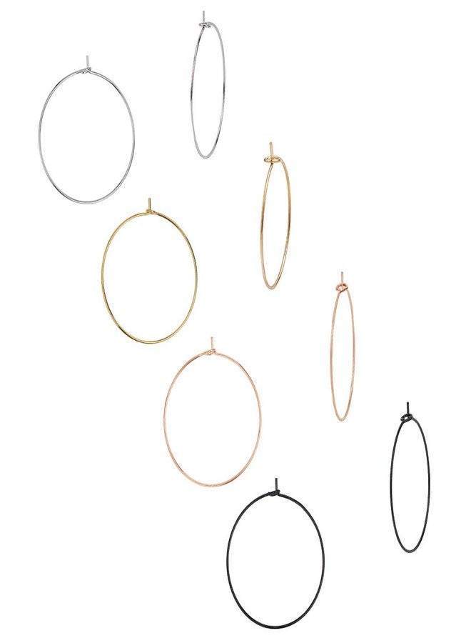 UNICRAFTALE 40pcs 4 Colors Ring Hoop Earrings 304 Stainless Steel Earring Hoops Findings Mixed Color DIY Hypoallergenic Earring for Women DIY Hoop Earrings, Pin 0.7mm - Image 2
