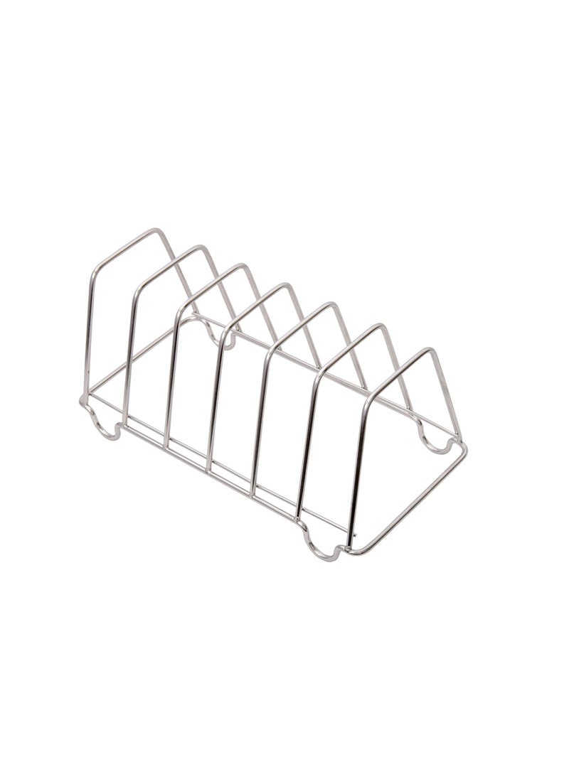 KCL KCL Stainless Steel Chrome Finish Plate StandRack for 6 PlateThali 