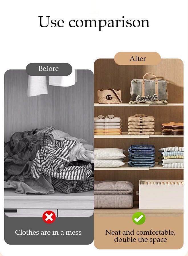 DUNISO Expandable Closet Tension Shelf, Wardrobe Layered Partition Board, Telescopic Storage Rack, Adjustable Storage Rack, Not Easy To Rust, Strong Load-Bearing Capacity, Suitable For Bathroom, Kitchen, Garage, Wardrobe，Cabinets (37-66cm) - Image 3
