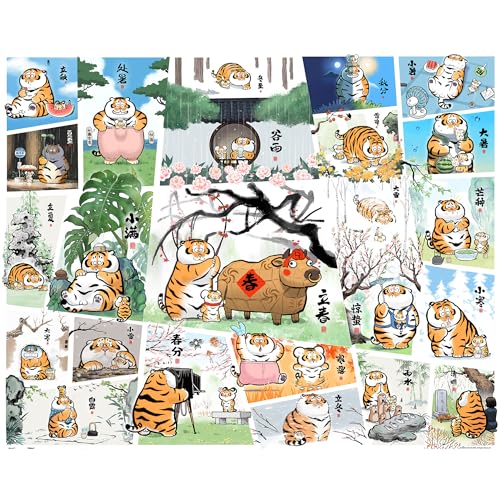 Pintoo Jigsaw Puzzles 2000 Piece for Adults Alexander The Fat Tiger The 24 Solar Terms Beautiful Plastic Puzzle for Home Decor Zero Dust Easy Storage H3267 - Image 1