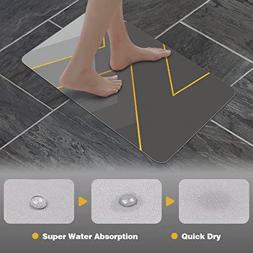 SKVM Pack of 2 Memory Foam Water Absorbent Rectangular Shape Mat for Bathroom Kitchen Floor Door Entrance Anti Slip Foot Skid Shower mat (Pack of 2 [D1+D2]) - Image 4