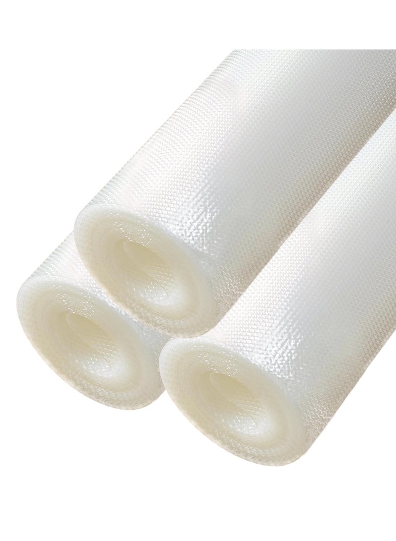 Shelf Liner Mat for Kitchen (3 Rolls 45 x 150cm), Transparent Diamond Texture, Non-Adhesive Drawer Mats, Non-Slip Food Grade EVA Drawer Liner, Stain-Proof Liner for Shelf, Refrigerator, Cupboard and Desk - Image 1