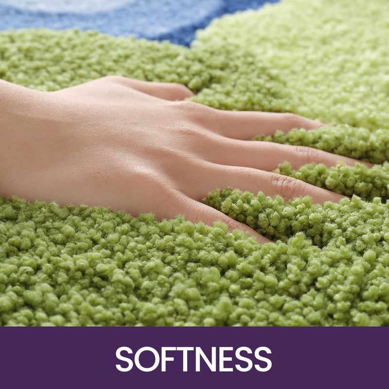 DEXI Moss Bath Mat  Ultra Thick Soft Green Bathroom Rug  Water Absorbent Non Slip Microfiber Rugs for Shower Floor  Sink  Bedroom  Home Accessories Decor  24x43  Moss Green - Image 3