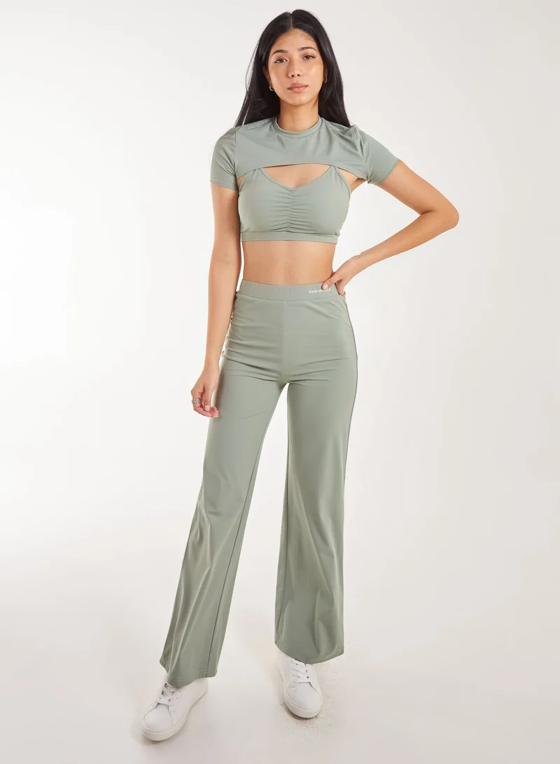 Pink Vanilla  2in1 Super Soft Active Top for Women | Best Price UAE