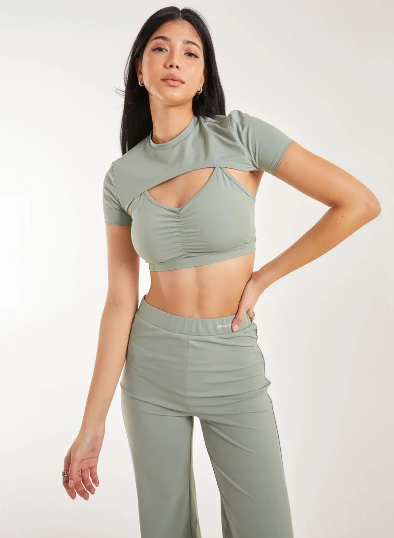 Pink Vanilla  2in1 Super Soft Active Top for Women | Best Price UAE