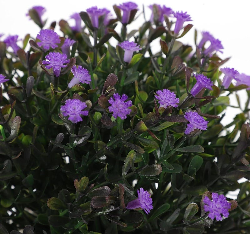 VICASKY Artificial Bonsai Plant with Purple Faux Flowers, Miniature Tabletop Potted Plant Decoration for Home and Office Summer Décor - Image 4
