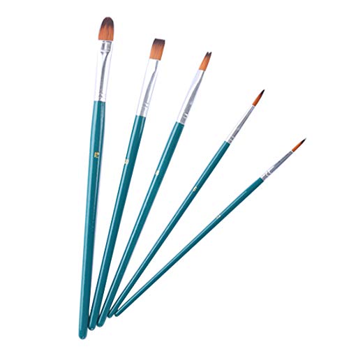 SK 5-Piece Decorating Brush Set Painting Brushes Fondant Sugar Craft Clay DIY Tools Set Pen Brush Kit - Image 1