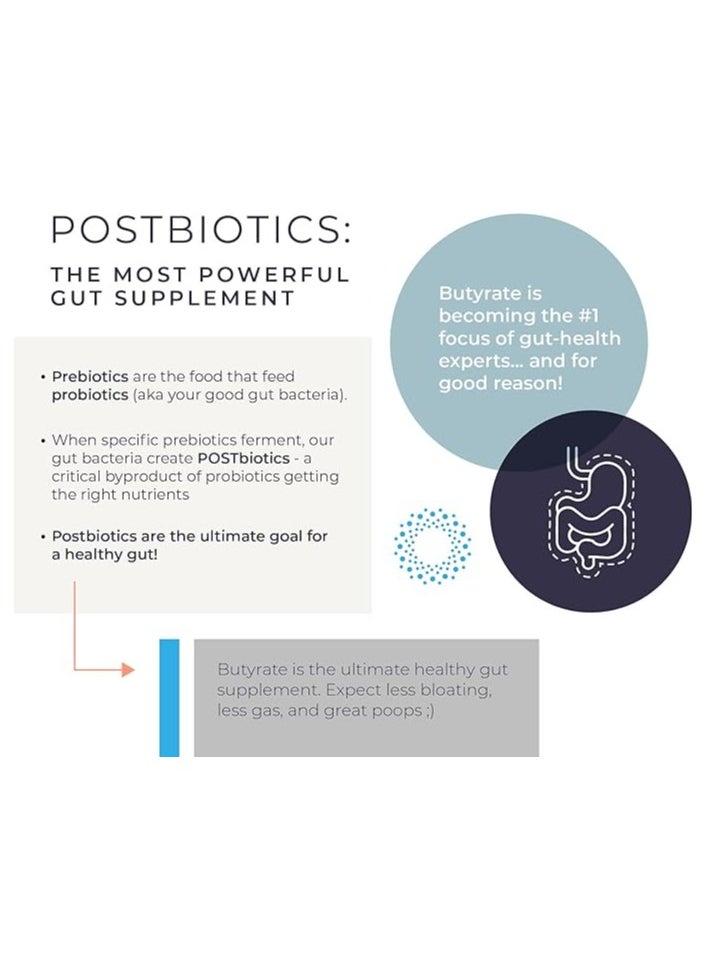 BodyBio - BodyBio Sodium Butyrate| 60 Caps | Supports Healthy Digestion | Leaky Gut Repair | No Filler or Additives - Image 1