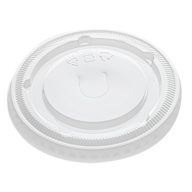 Restaurantware Restaurantware LIDS ONLY Visage Flat Lids For 9 12 and 16 Ounce Disposable Cups 1000 Clear Plastic Lids For Drinking Cups  With Straw Slot Recyclable Cups Sold Separately 