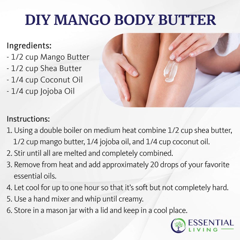 Essential Living: Unrefined Mango Butter - For Raw and Organic Lip Balms, Body Lotion, Body Butter, Body Scrub and Organic Soap Making - 16-oz. Jar - 100% Natural - Image 4