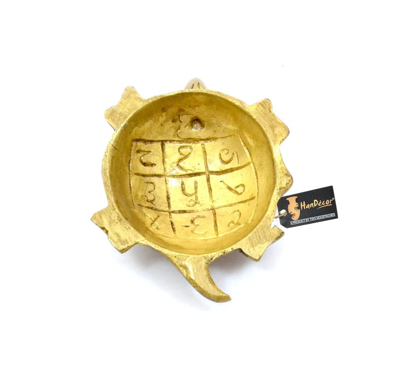Two Moustaches Brass Vastu Tortoise Statue - Image 3