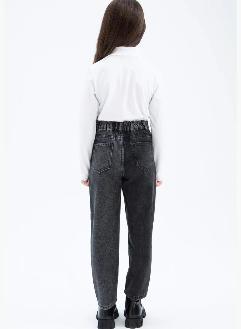 DeFacto Girl Mom Fit Denim Trousers