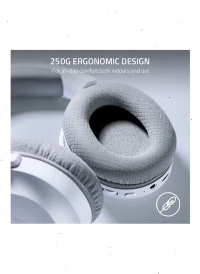 راديكس سماعة رأس لاسلكية متعددة المنصات للألعاب والهواتف المحمولة من رايزر باراكودا إكس، لون أبيض زئبقي RZ04-03800200-R3M1 - Image 2