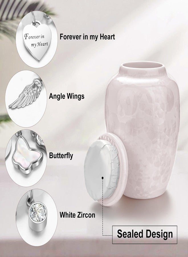 XIUDA Small Urns for Human Ashes Keepsake Ceramic Mini Cremation Urns for Ashes Adult Female Handcrafted Decorative Urn for Women, Memorial, Burial, Home Display - Image 3