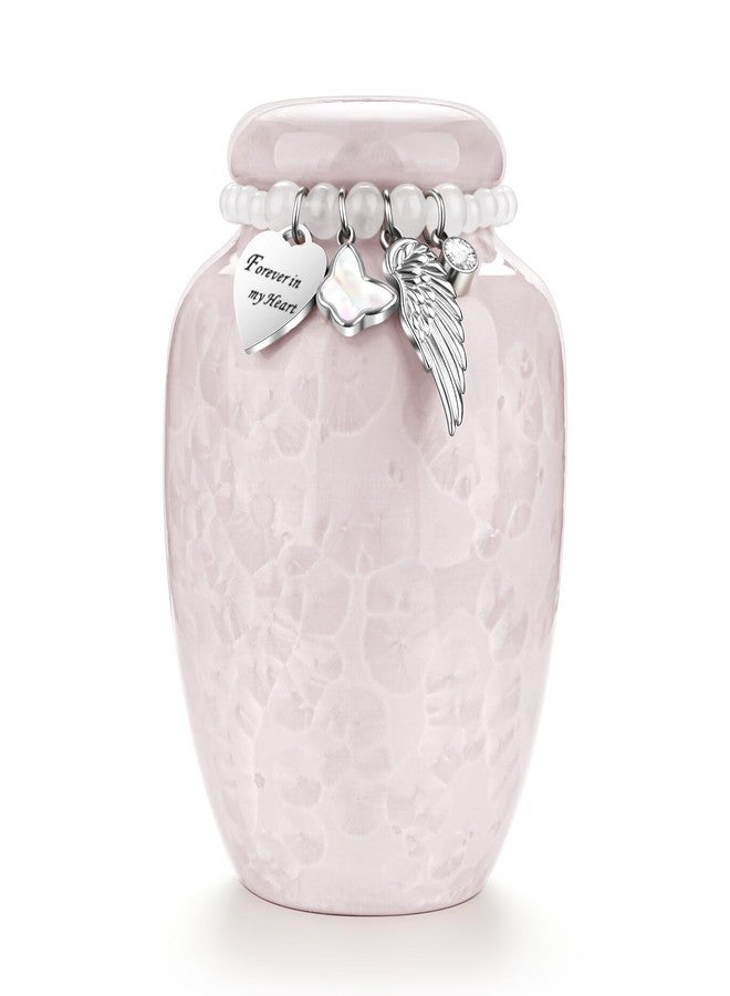XIUDA Small Urns for Human Ashes Keepsake Ceramic Mini Cremation Urns for Ashes Adult Female Handcrafted Decorative Urn for Women, Memorial, Burial, Home Display - Image 1