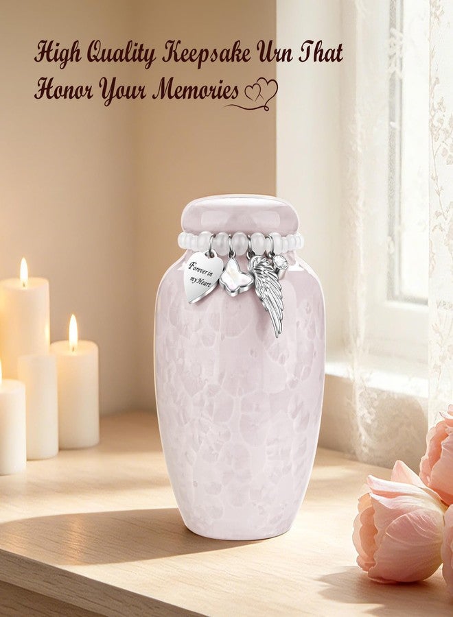 XIUDA Small Urns for Human Ashes Keepsake Ceramic Mini Cremation Urns for Ashes Adult Female Handcrafted Decorative Urn for Women, Memorial, Burial, Home Display - Image 5