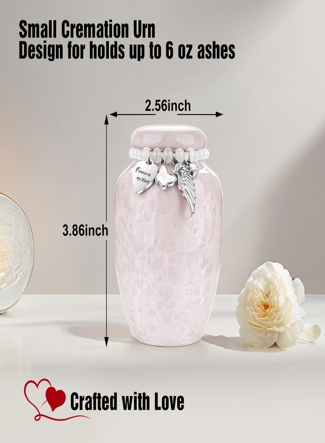 XIUDA Small Urns for Human Ashes Keepsake Ceramic Mini Cremation Urns for Ashes Adult Female Handcrafted Decorative Urn for Women, Memorial, Burial, Home Display - Image 2