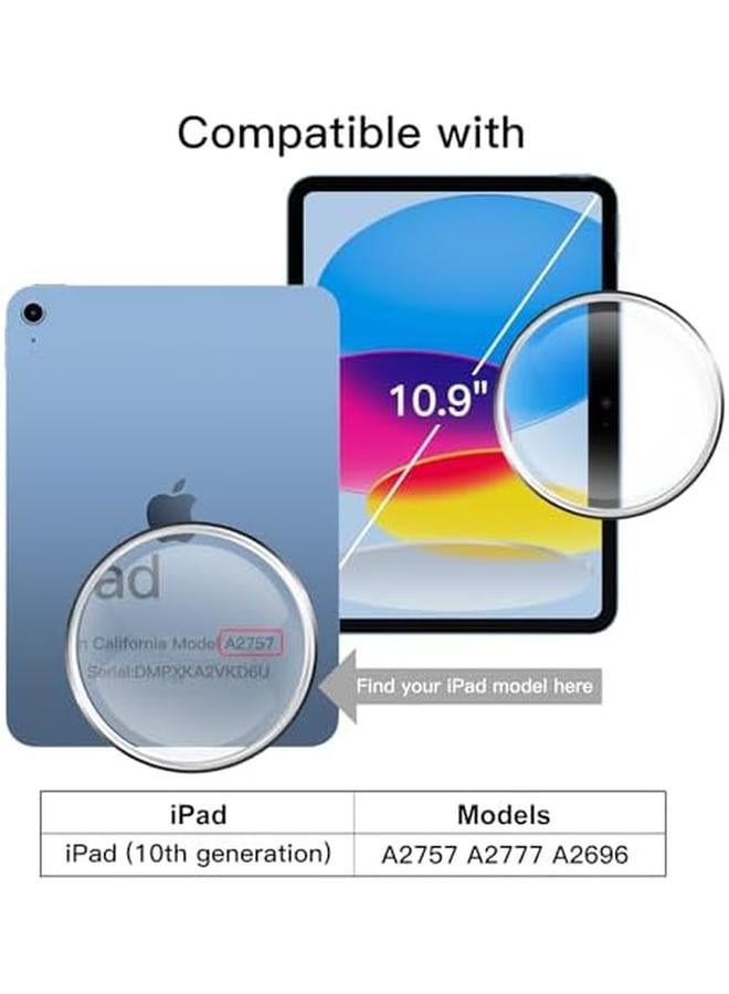 جي تيك حافظة لجهاز ايباد 10 (10.9 انش 2022 الجيل العاشر) حافظة حماية من الجلد الصناعي مع حامل قلم وجيب متعدد الزوايا (اسود) - Image 2