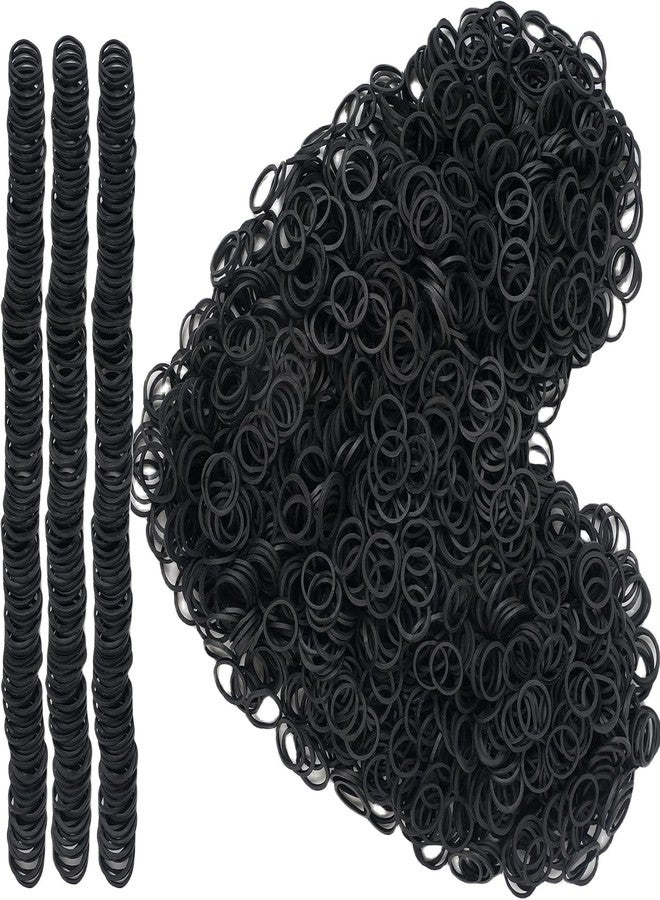 GITGRNTH Stretchable Rubber Hair Band, Hair Elastics Ties, No Crease Hair Band, Thin Headband, Ponytail Elastic Hair Holder Suitable for Women, Men, Girls and Boys (Dark Black Color, 888 pieces) - Image 1
