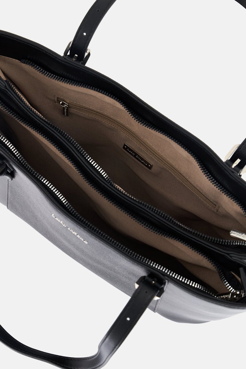 Kathy Ireland Women Brand Logo Tote Bag, Black - Image 2