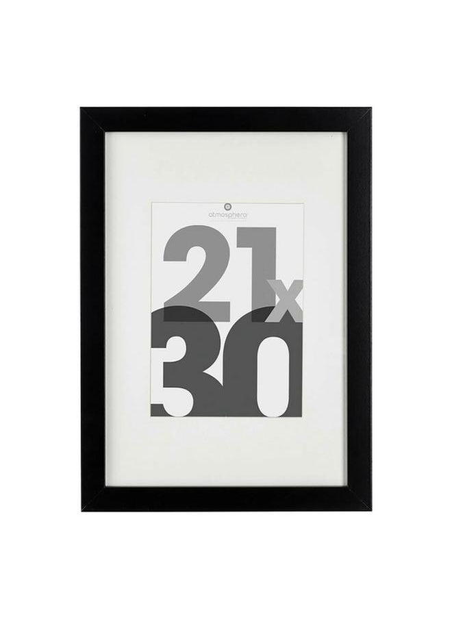 atmosphera Eva Wall Mounted Decorative Easy-Hanging Photo Frame Black 21 x 30cm 121157A  - Image 1