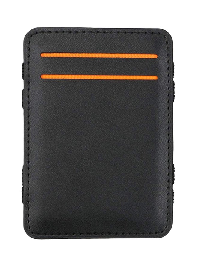 Leather Clip Wallet Black - Image 1