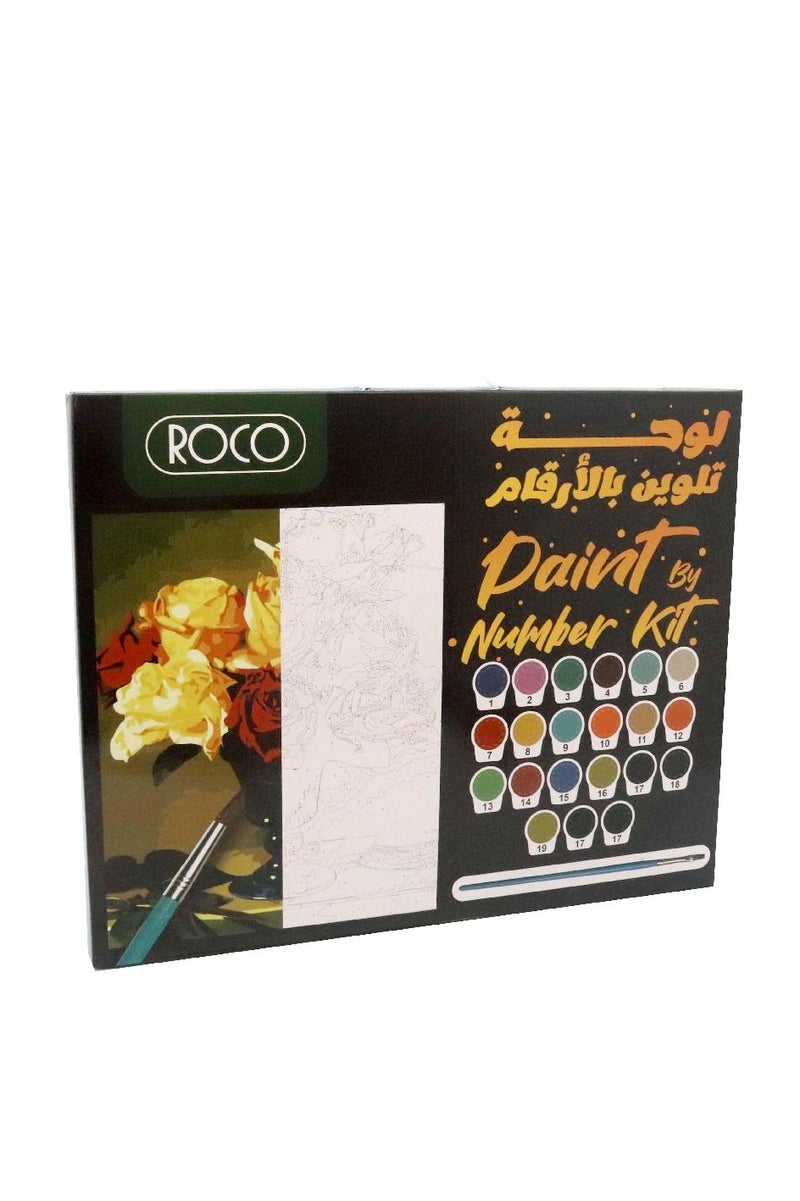 ROCO Roses with Wooden Frame Paint-by-Number
