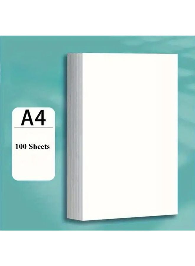 100 ورقة A4 ورق نسخ أبيض 70 جرام لامع لطباعة المكاتب ومشاريع الفنون - Image 1