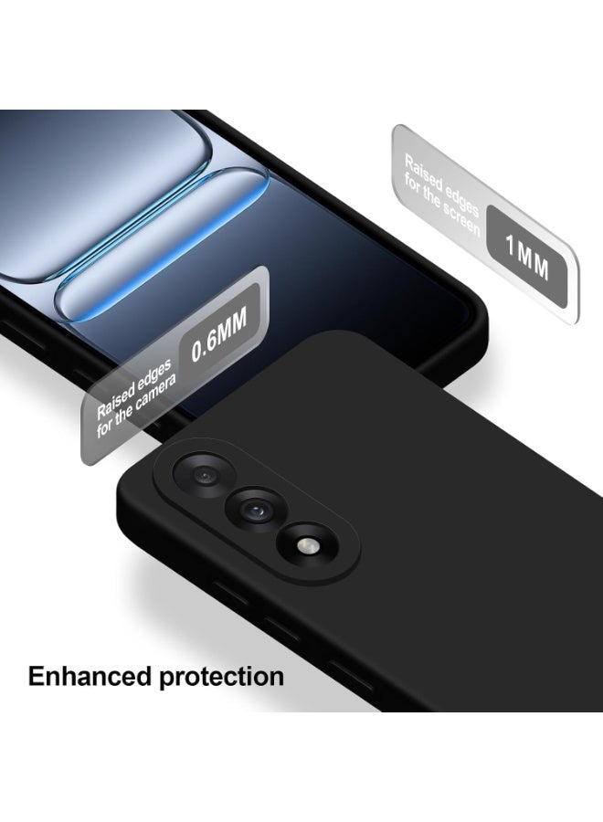 Muzz حافظة متوافقة مع OnePlus Nord 5 5G حافظة مطاطية سائلة مع بطانة ميكروفايبر ناعمة غلاف صلب رفيع مضاد للصدمات غطاء واقي لـ OnePlus Nord 5 2025 أسود - Image 4