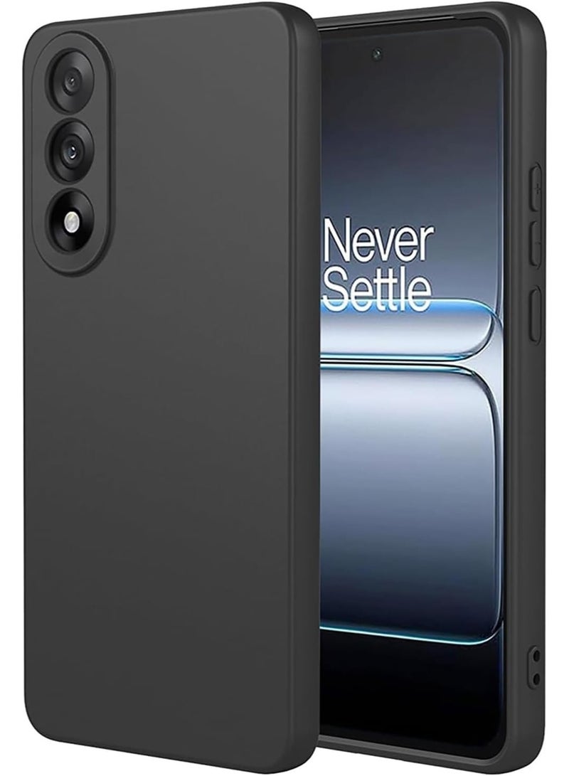 Muzz حافظة متوافقة مع OnePlus Nord 5 5G حافظة مطاطية سائلة مع بطانة ميكروفايبر ناعمة غلاف صلب رفيع مضاد للصدمات غطاء واقي لـ OnePlus Nord 5 2025 أسود - Image 1