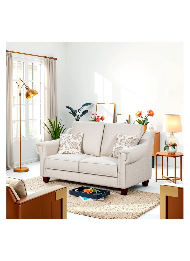 ROYALOAK Royaloak Oliver 2 Seater Fabric Sofa for Living Room – Compact, Comfortable, Modern Design with Wooden Frame  - Image 1