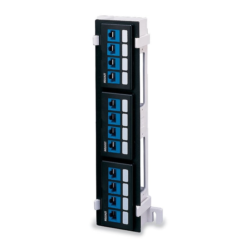 Leviton QuickPort 12-Port Patch Block with Mounting Bracket, 49255-Q89, Black - Image 3