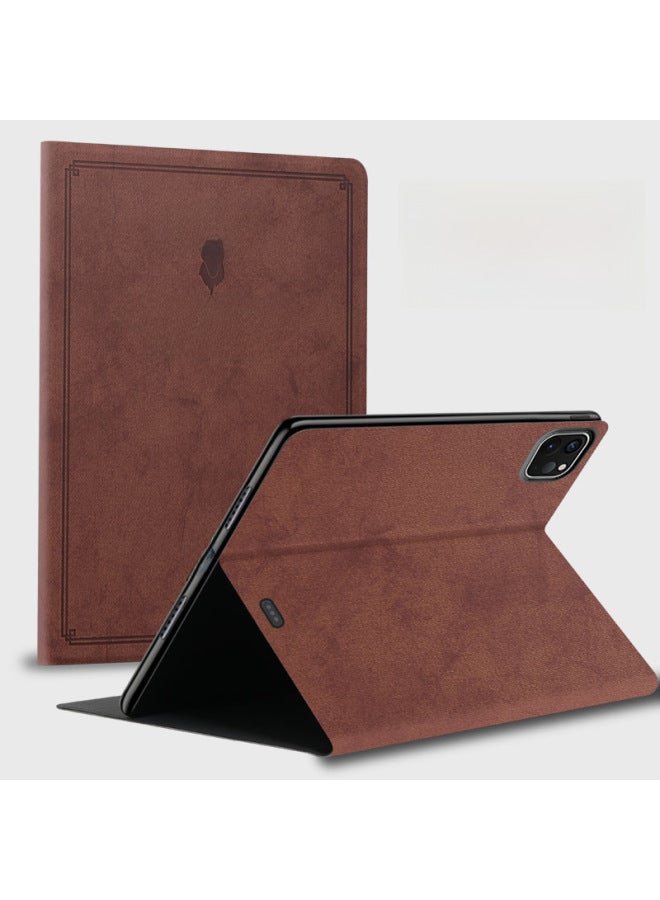 For The For Huawei Glory 5 Tablet 8 Computer M6 Protective Cover 5 Inch Tpu To Figure M38.4 Silicone Leather Case-Color:Brown Good Luck Dog Flat Leather Case-Applicable Model:For Huawei M5 8.4 Inch - Image 3