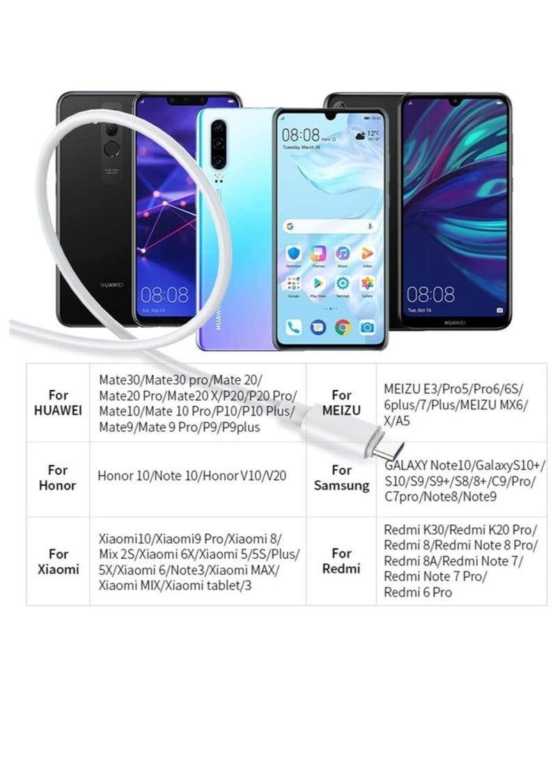 Raxoom USB C Cable 5A Fast Charging Cable USB Type C Charger (2 Pack) Compatible for Huawei P20 Lite Mate 20 Pro P20 Samsung S10 Plus S9 S8 Note 9 LG G5 G6 Xiaomi Mi A2 Mi 9 etc - Image 5